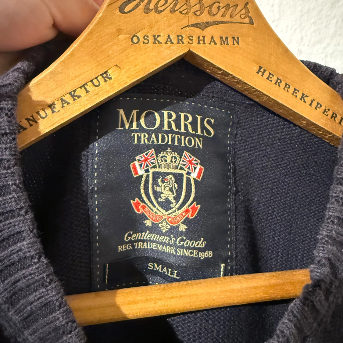 Morris stickad tröja med tryck - 1