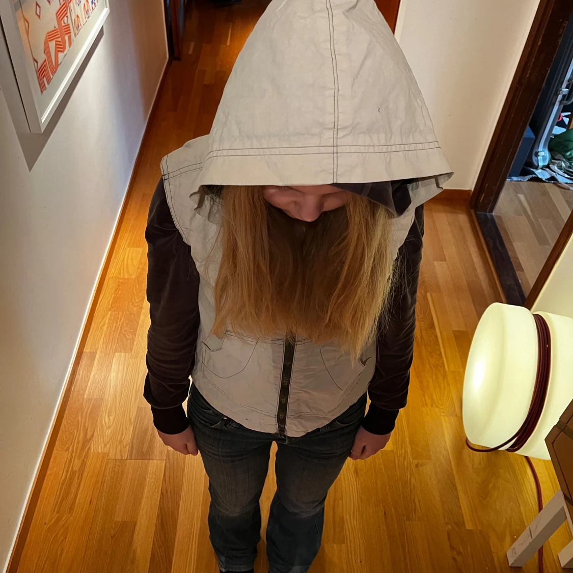 Biegevit väst med huva - 2