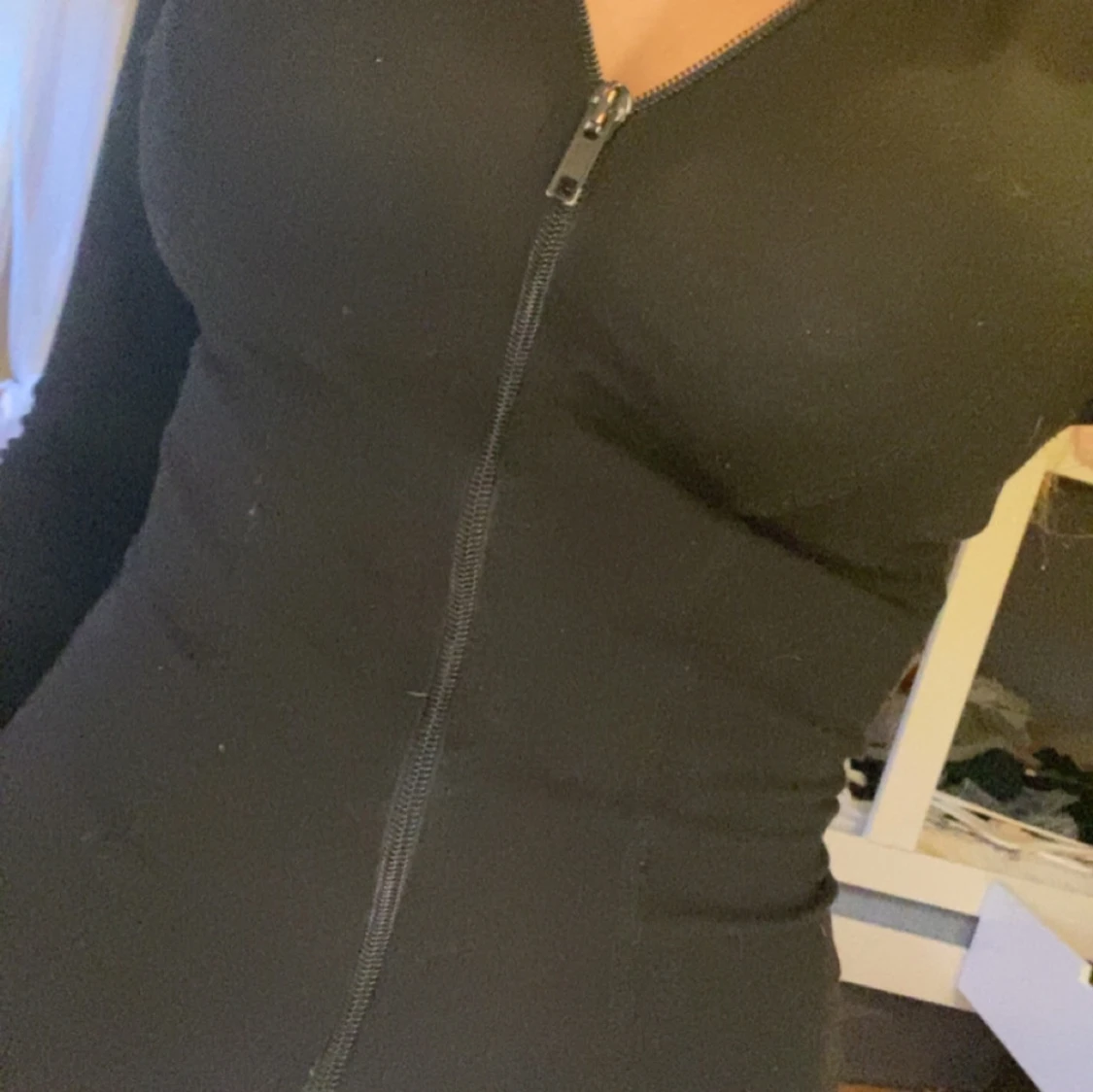 Svart tight zip up - 1