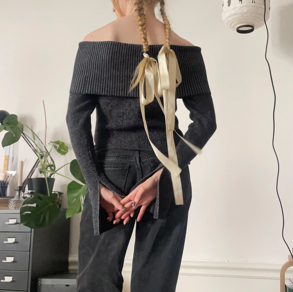 Ribbstickad topp - 2