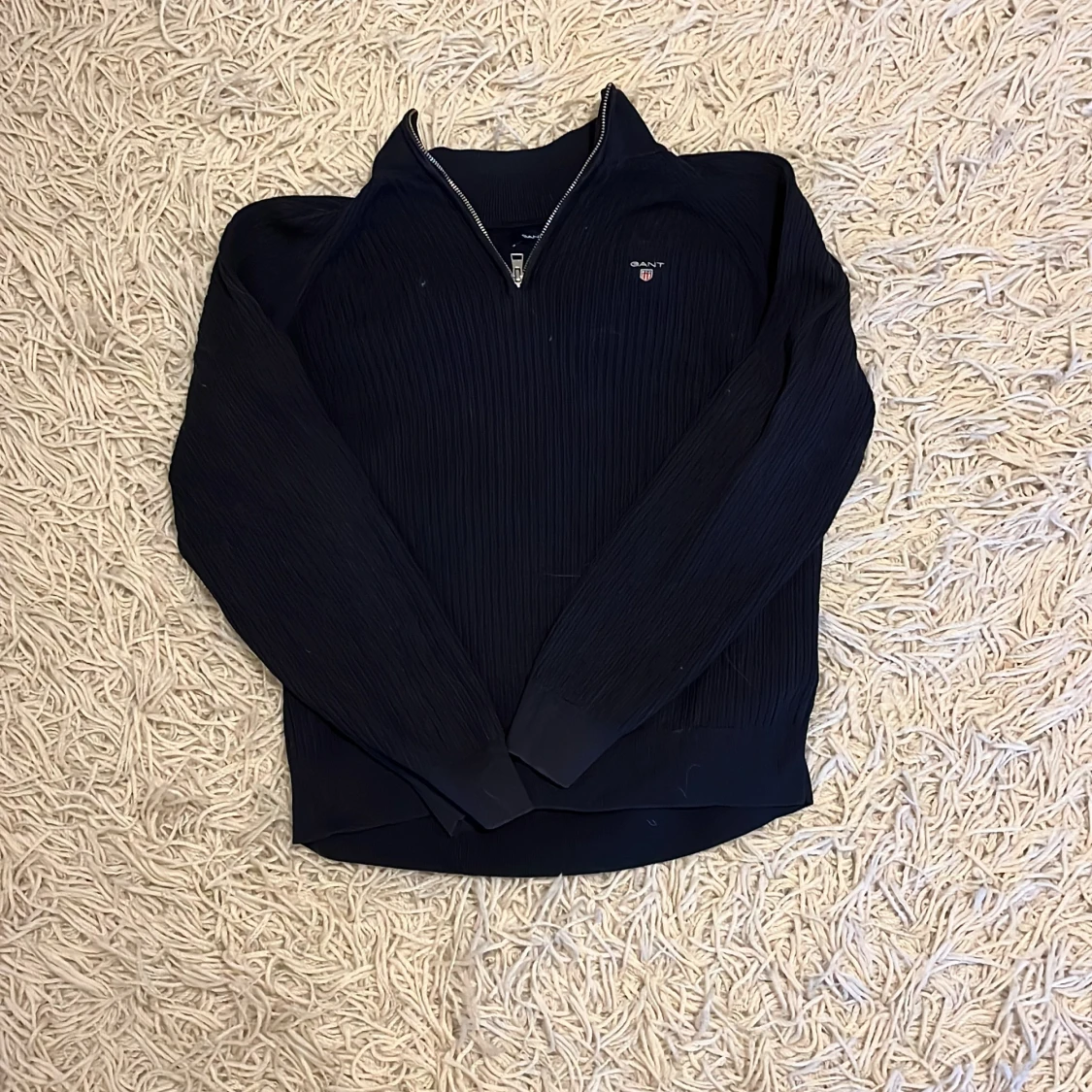 stickad half zip tröja från Gant