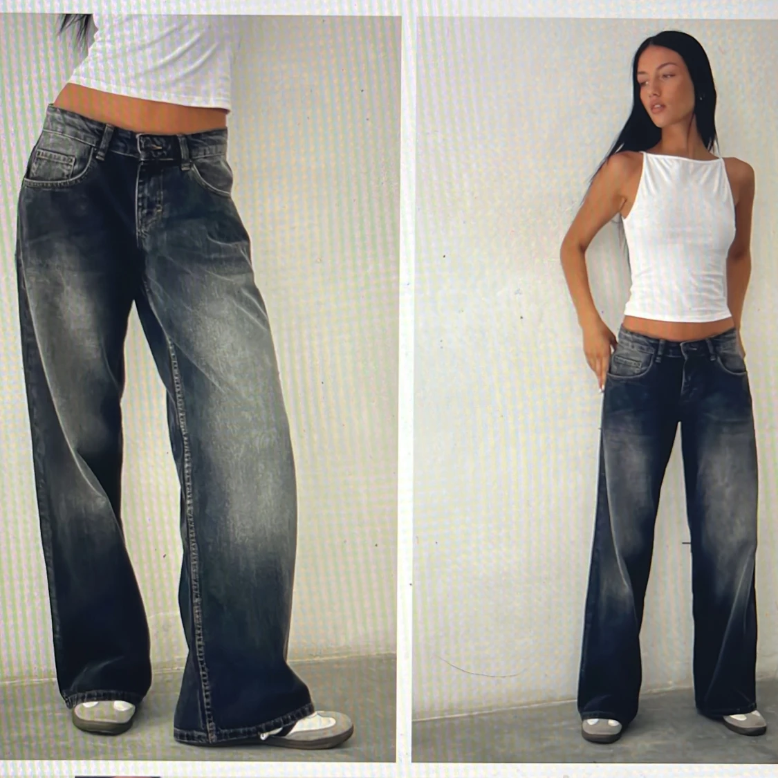 Wide jeans från Motel Rocks, svart