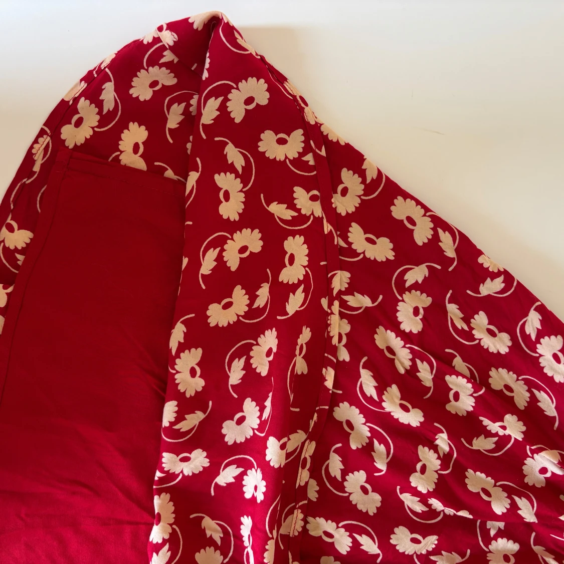 Röd blommig fodrad kjol i viscose från Polo Ralph Lauren - 4