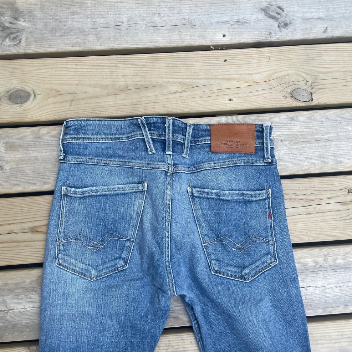 Replay Anbass ljusblå slim fit jeans 31-32 - 4