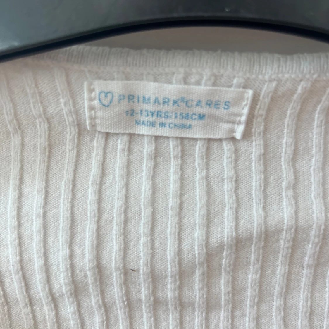 Vit ribbad croppad kofta från Primark - 2