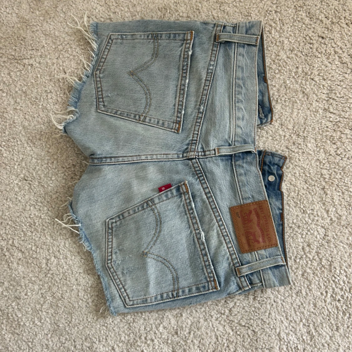 Ljusblå jeansshorts från Levi's 501