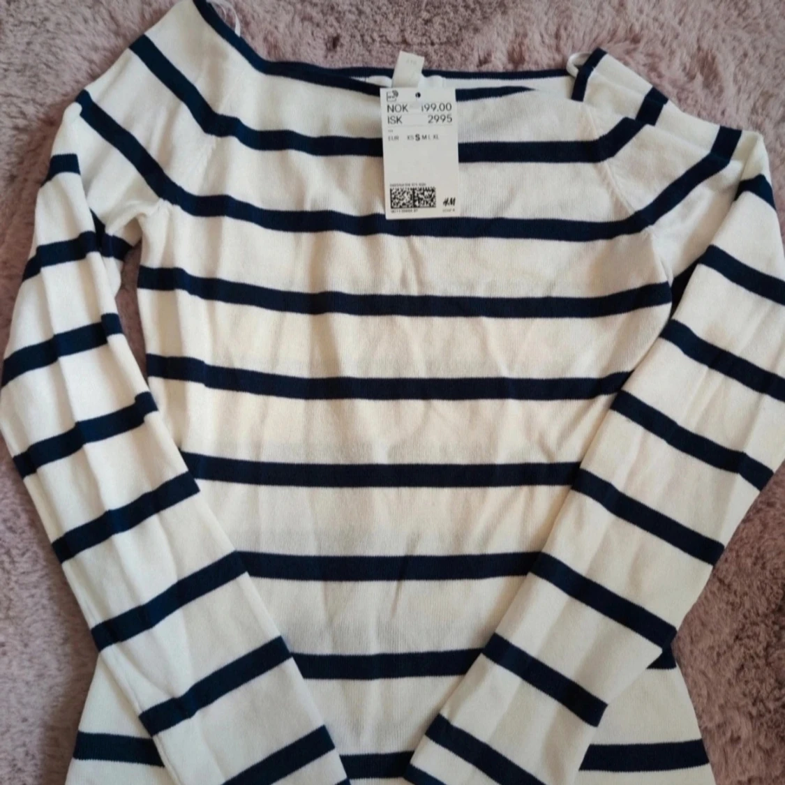 Randig långärmad topp från H&M