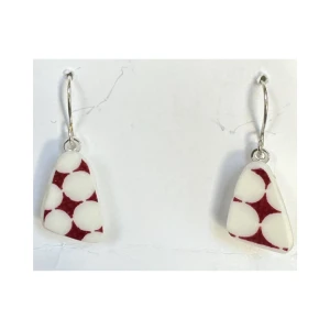 Handgjorda örhängen  - Unika handgjorda örhängen av äkta silver och porslin. Helt oanvända och aldrig provade.