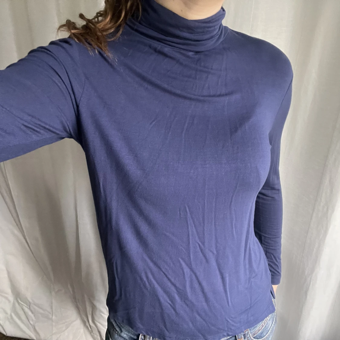 Blå turtleneck  - 1