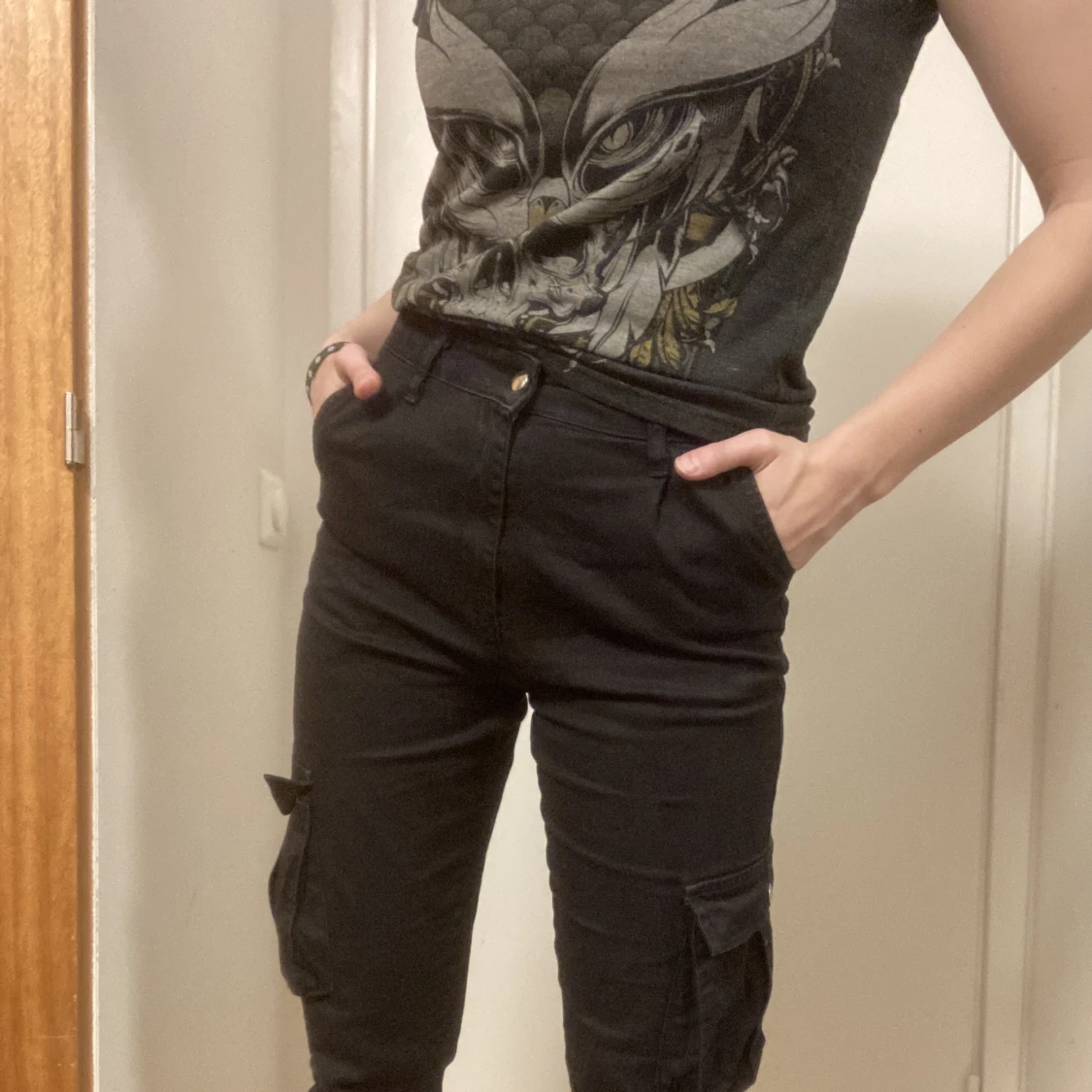 Svarta Cargopants - 91