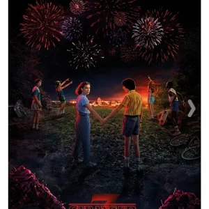 Stranger things poster  - Endast suttit inramad och har inga defekter. Skicka ett meddelande vid fler bilder och frågor. Pris går att diskutera.