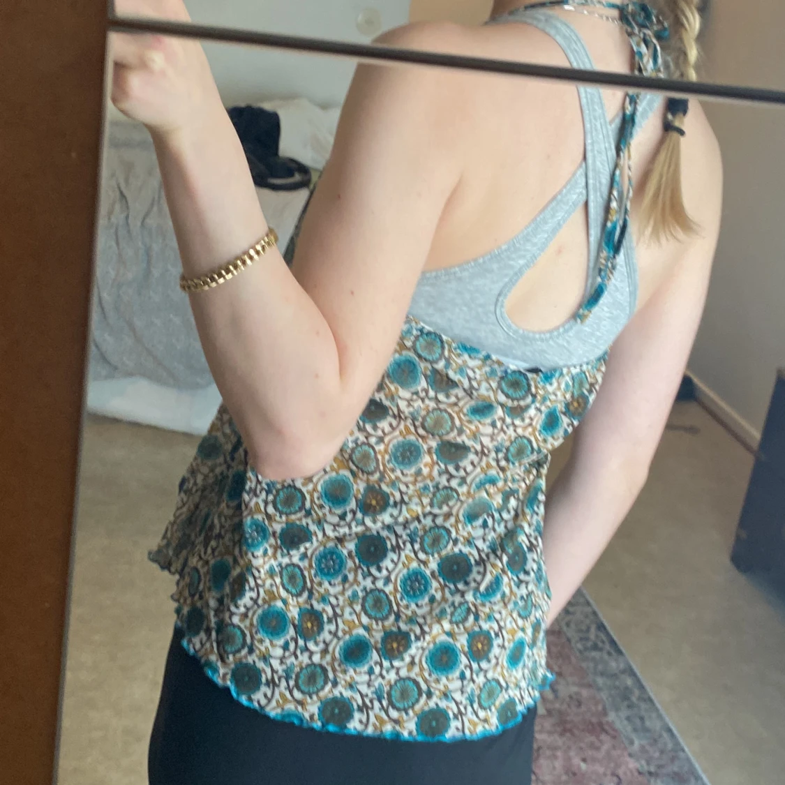 Vintage linne med låg rygg - 90