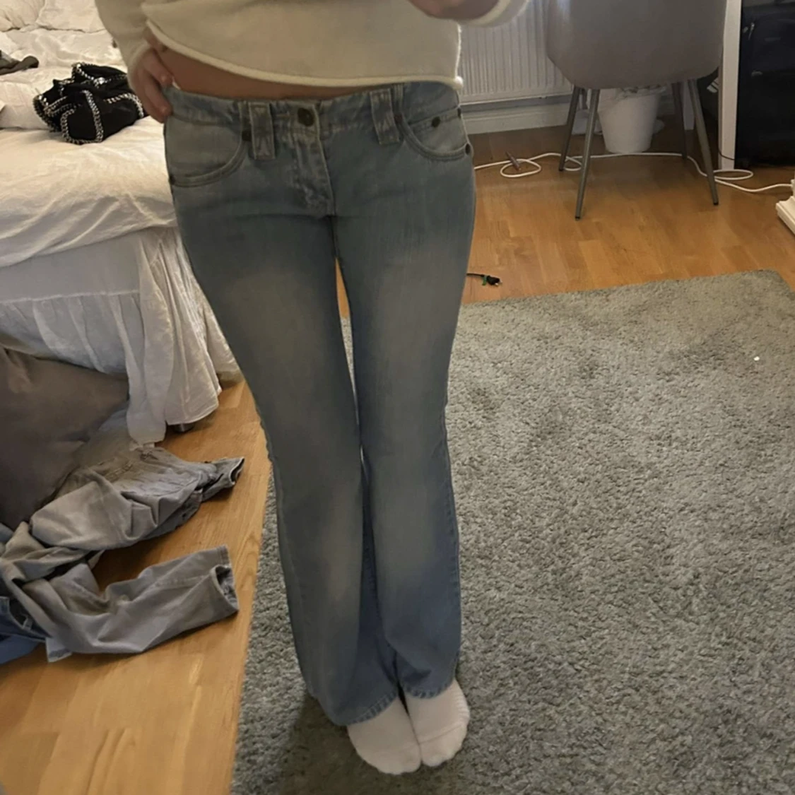 Lågmidjade bootcut jeans