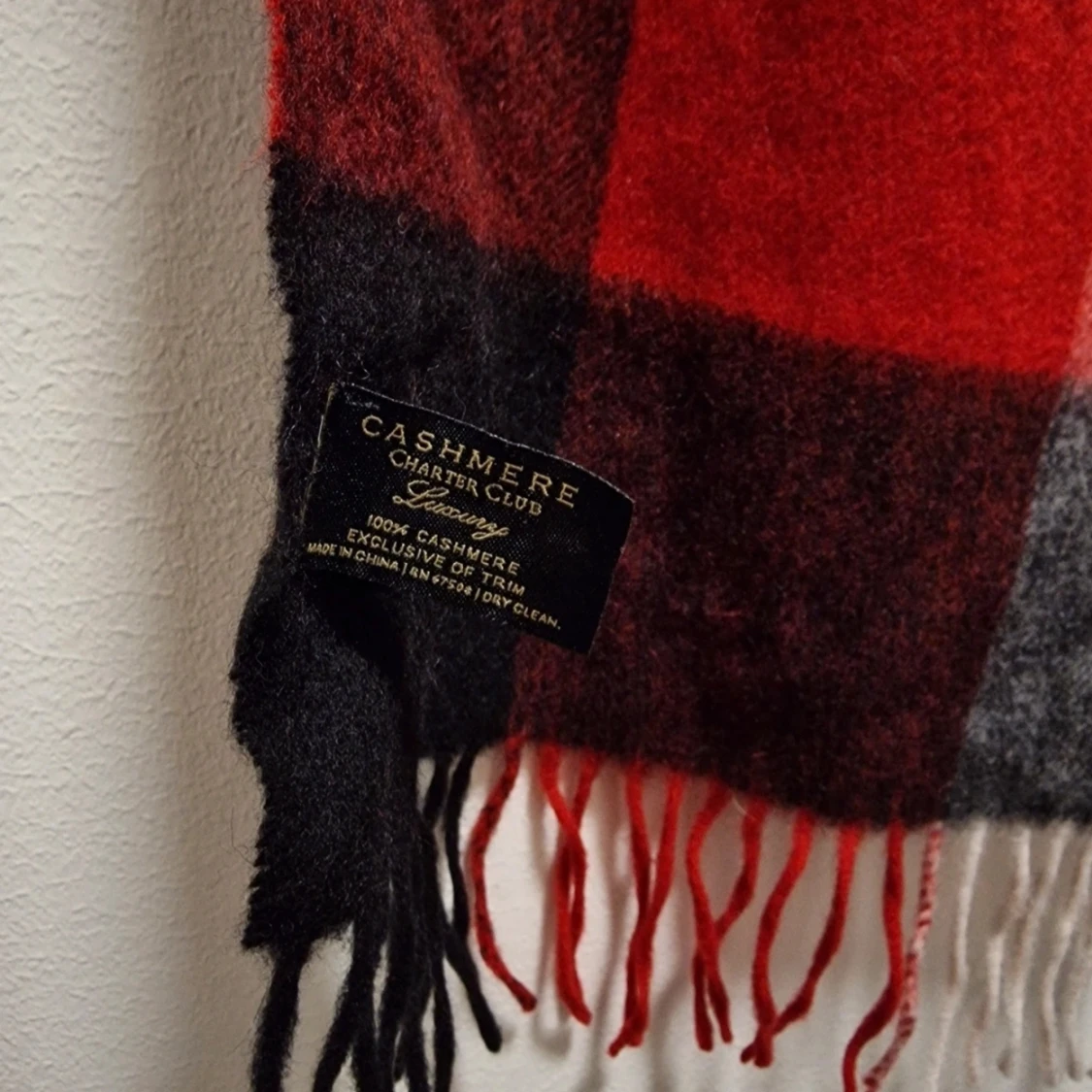 Rutig kashmirhalsduk - 91