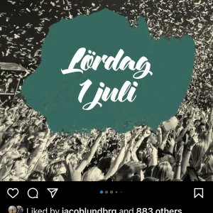 Cityfestivalen lördagsbiljett - Hej! Säljer min lördagsbiljett, först till kvarn! 