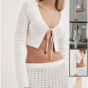 stickad kofta - en vit trendig stickad kofta från NAKD som används 1 gång, superfin o perfekt till sommaren 💕