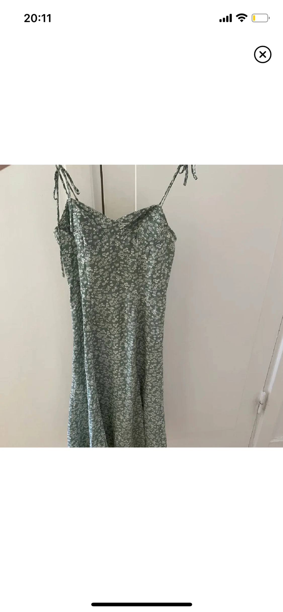 Grönblommig långklänning - 90