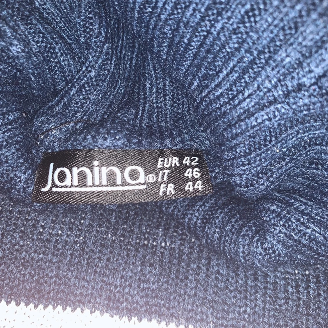 Randig blå och vit Turtle Neck - 91