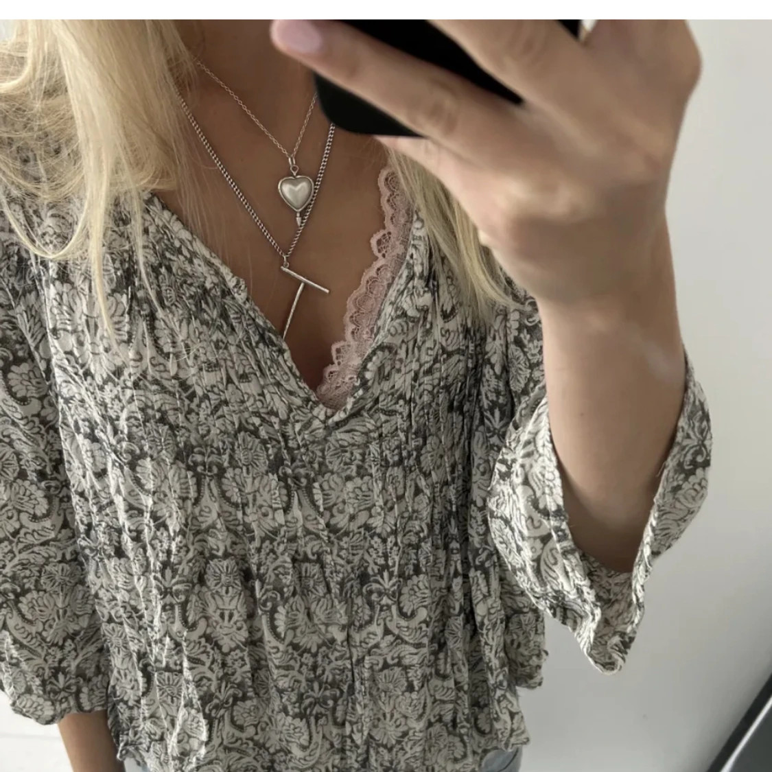 Trekvartsärmad blus - 90