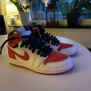 nike air jordan retro high og  - Säljer min brors as coola skor, dom är i strl 34 och äkta! Knappt använda. 