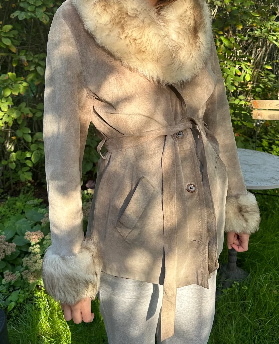 70-tals mockajacka med päls vintage  - 90