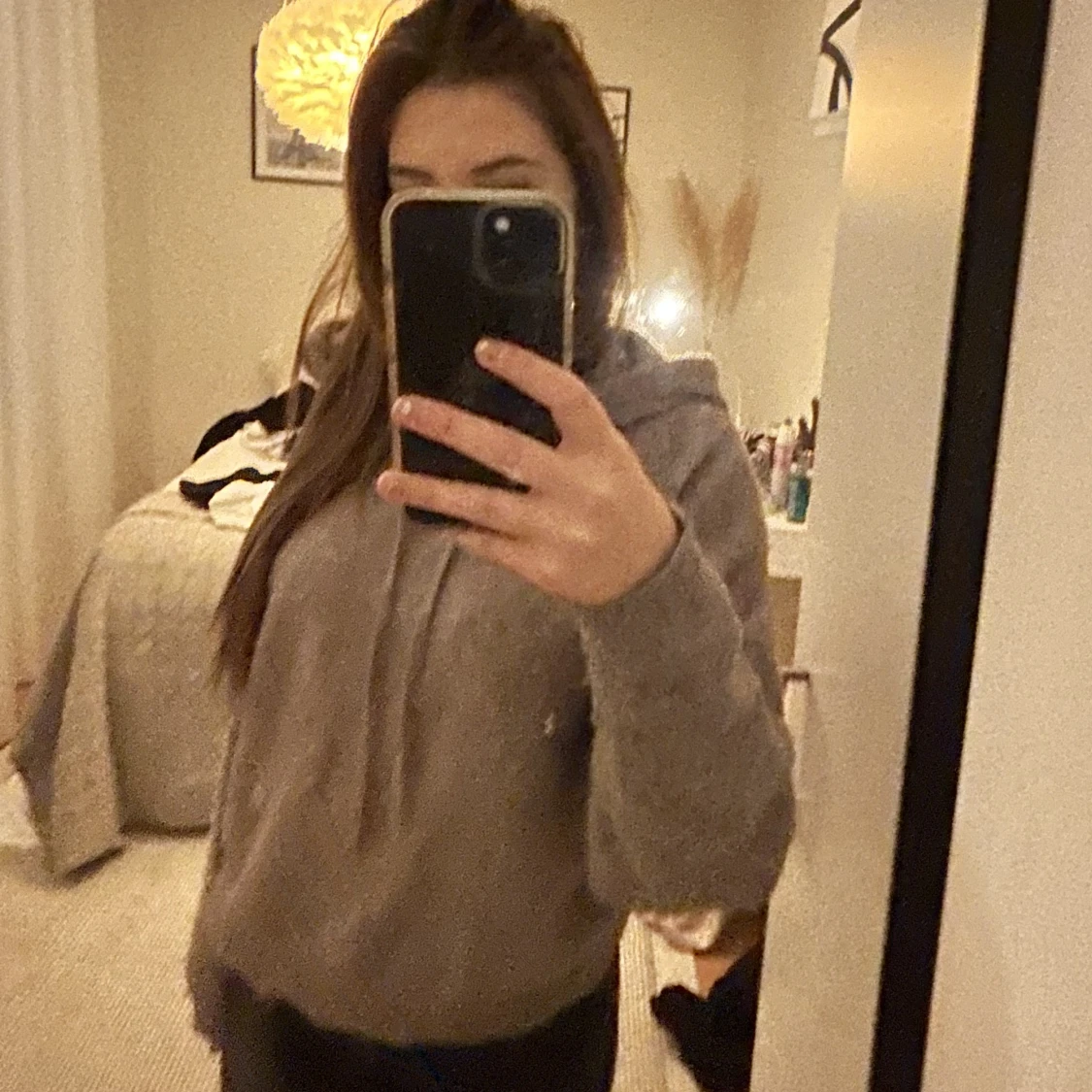 Trendig Lindex lila stickad hoodie!! - 90