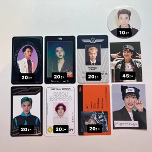 photocards  - blandade nct/wayv/bts/ateez photocards. pris på bilden exkl. frakt (15kr). 