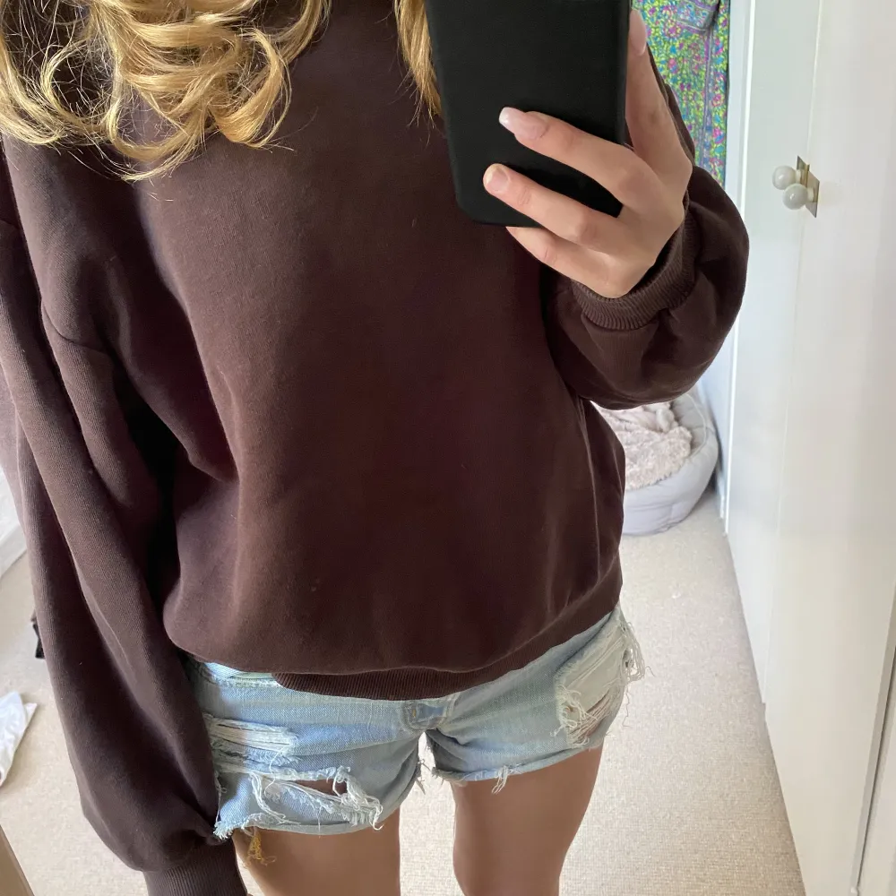 Fin brun sweatshirt ❤️‍🔥 sparsamt använd, sitter jättefint ❤️‍🔥. Hoodies.