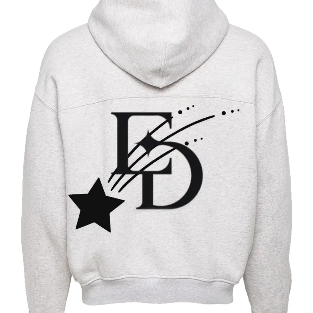 Dance with the stars grå zip hoodie med svart tryck. Mitt egna klädmärke. PRESALE!. Hoodies.