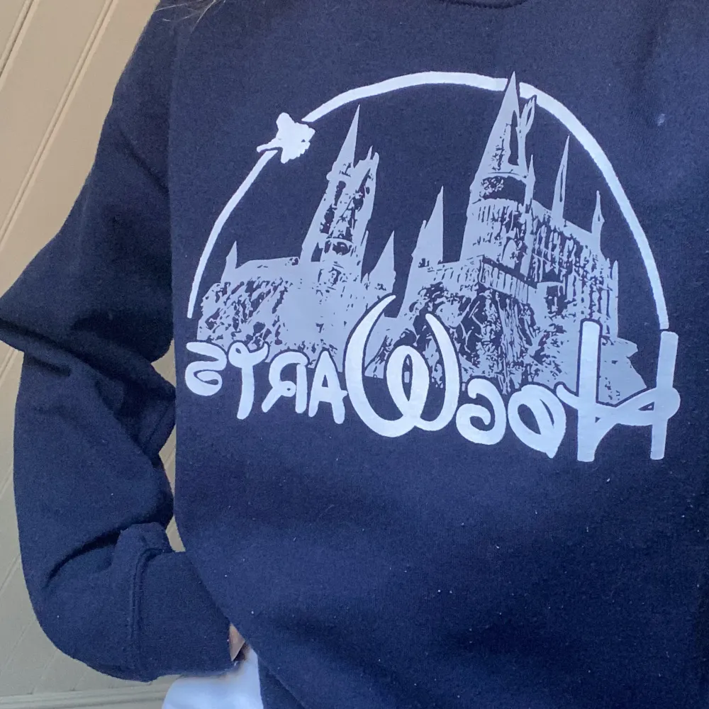 ⚡️Hogwarts tröja, inspirerad av Harry Potter och Disney. Passar en storlek XS-M beroende på hur du vill ha passformen. Frakt tillkommer!. Tröjor & Koftor.