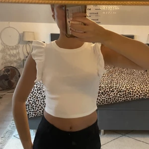 Topp från zara - Vit topp från zara med volanger. Är en M men passar även mig som är en xs/s. 
