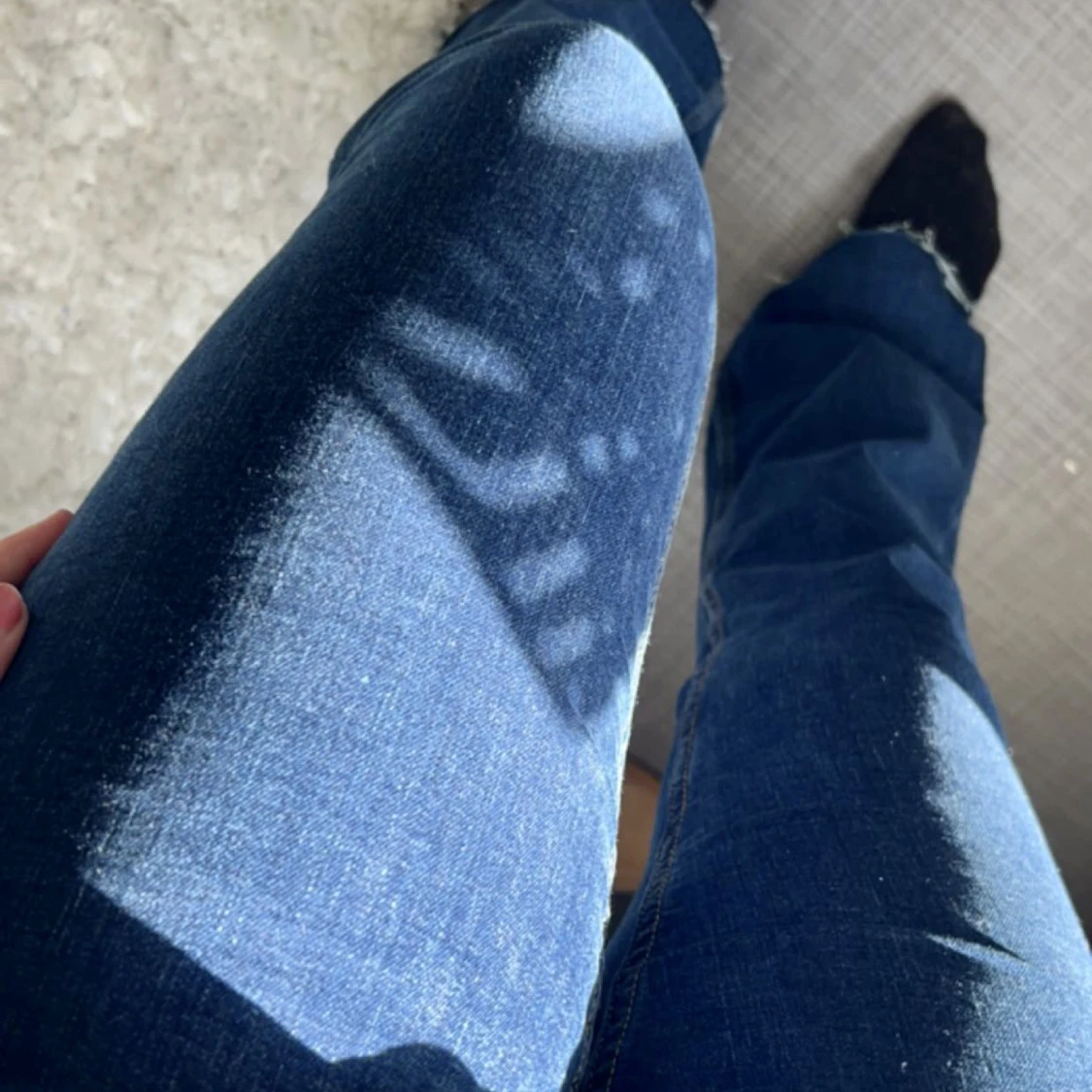 Mörkblå bootcut jeans