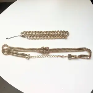 Guldigt skärp och halsband från H&M