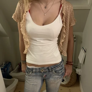 Fest bolero -  jättesnygg guld/rosa volang bolero ❤️