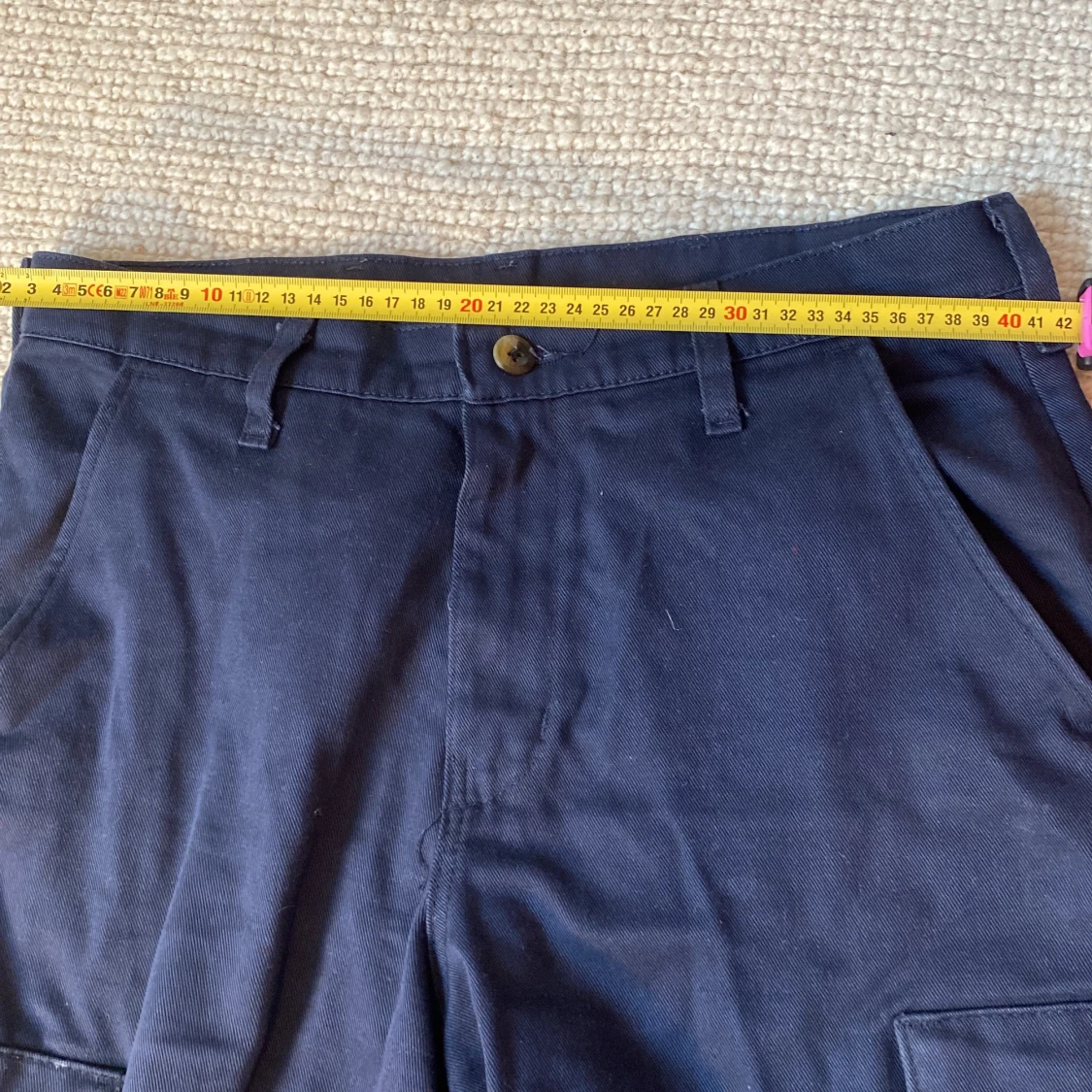 Blåa cargo byxor - 91