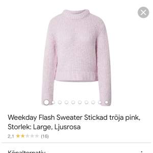 Jätte snygg rosa stickad tröja från weekday, säljer då den inte kommer till så mycket användning🥰😘använd gärna köp nu❤️