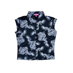 Y2K dragon tang top🐉 - Cutest y2k dragon top in perfect condition, size says L but it’s more of a medium. Super stretchy and comfortable material🖤✨