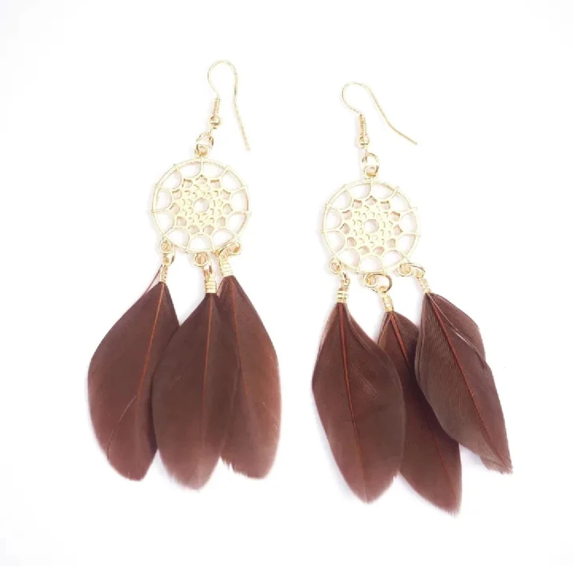 Hängande fjäder örhängen  - 90