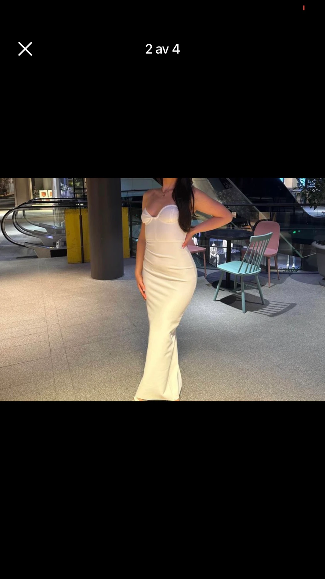 Vit långklänning  - 90