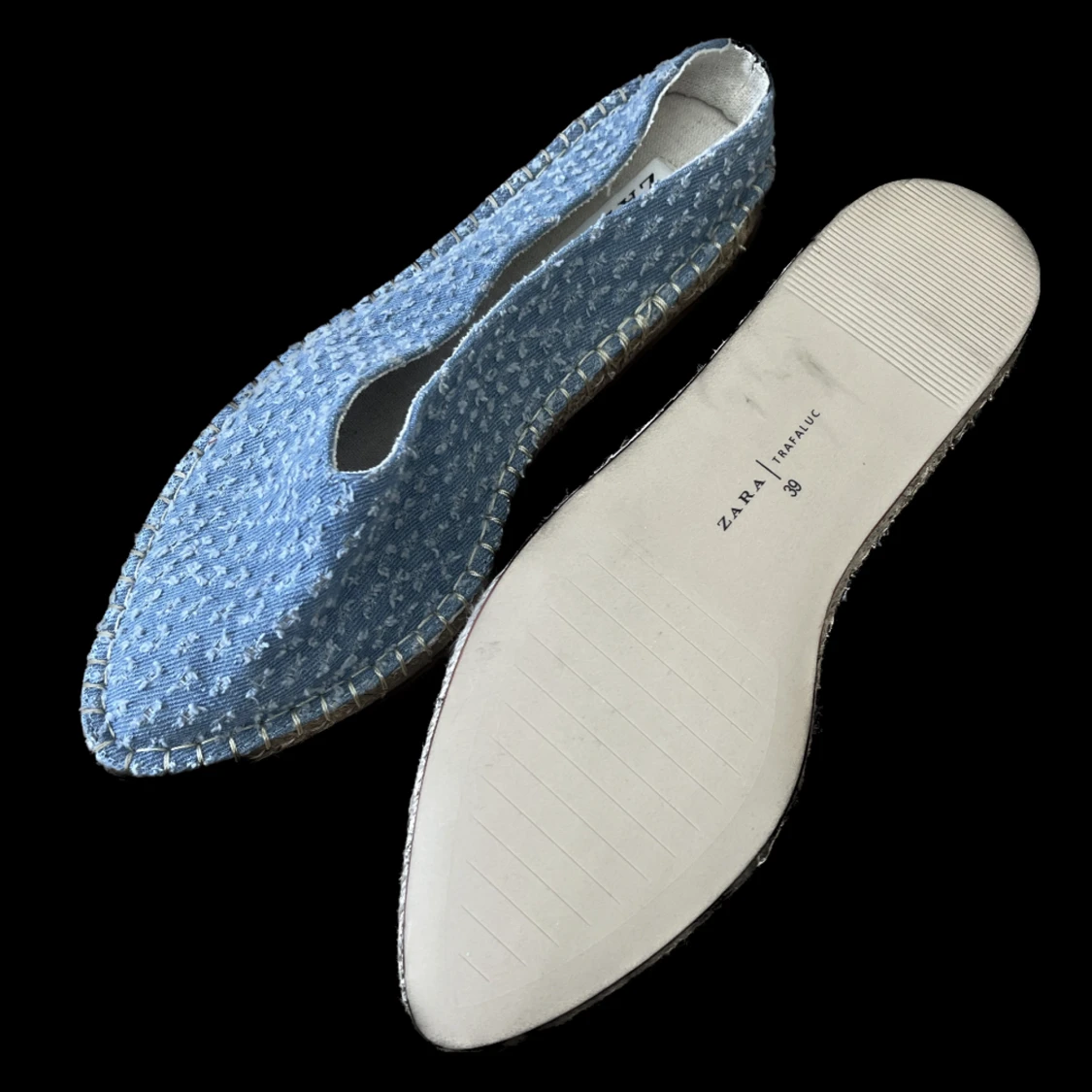 Jeanstofflor/sandaler - 90