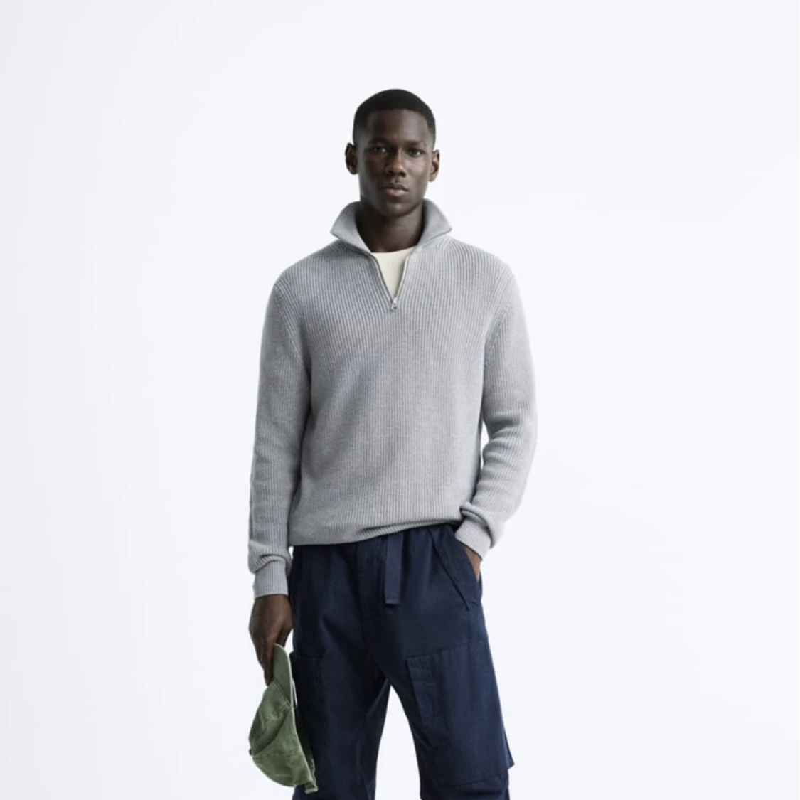 Zara grey half zip - 90