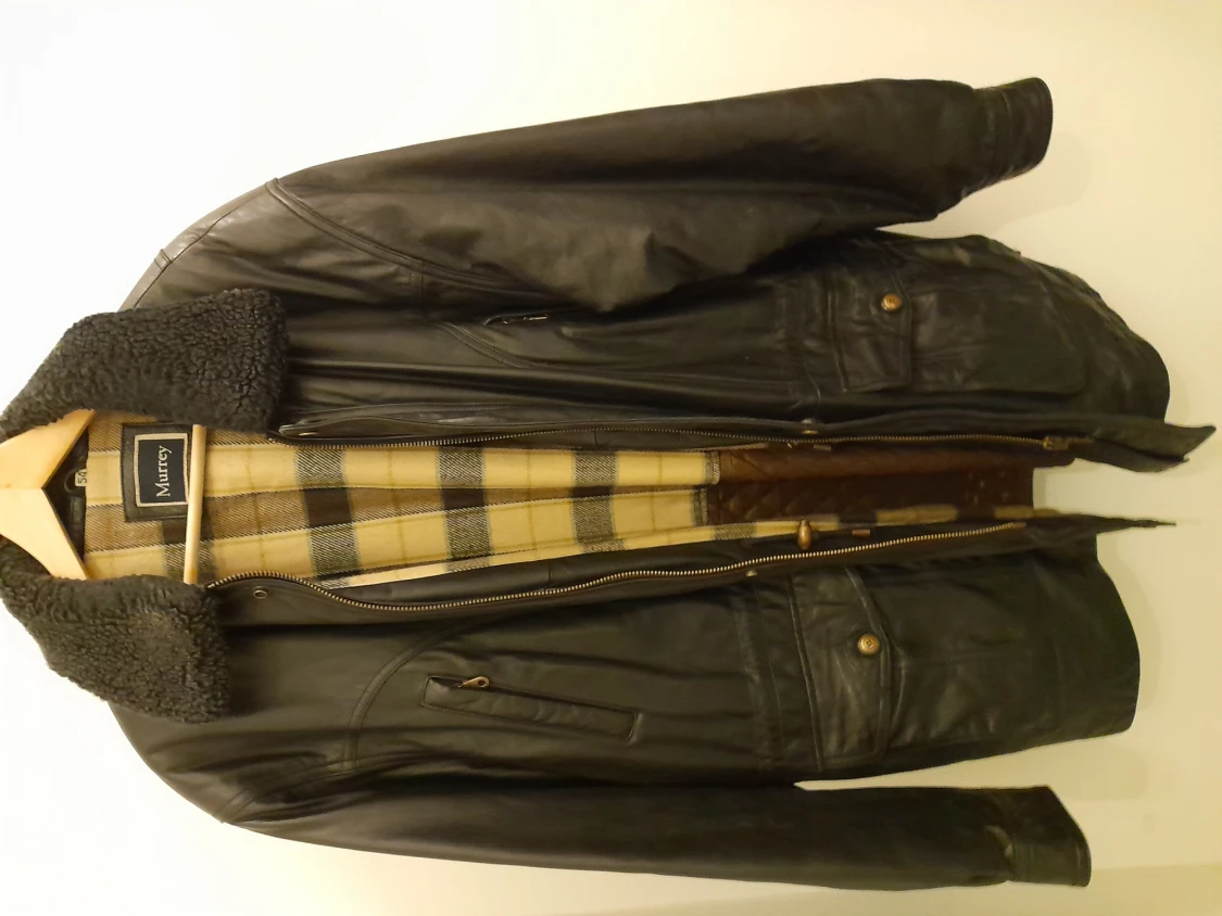 Jättefin skinnjacka - 90