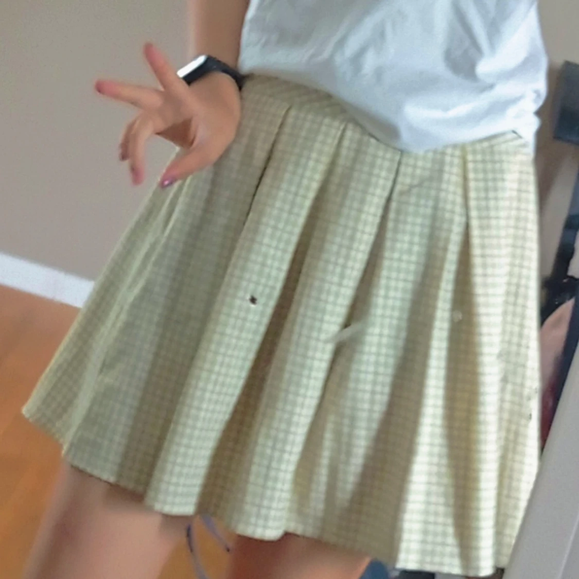 grön rutig kjol - 91