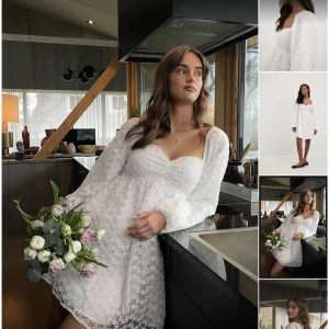 Vit klänning  - Säljer den här superfina klänningen från nakd, perfekt till studenten. Den är i strl 32 men passar även 34-36 då den är ganska stor i storleken. Nypris: 549 mitt pris: 400 men det kan sänkas vid snabb affär💕💕