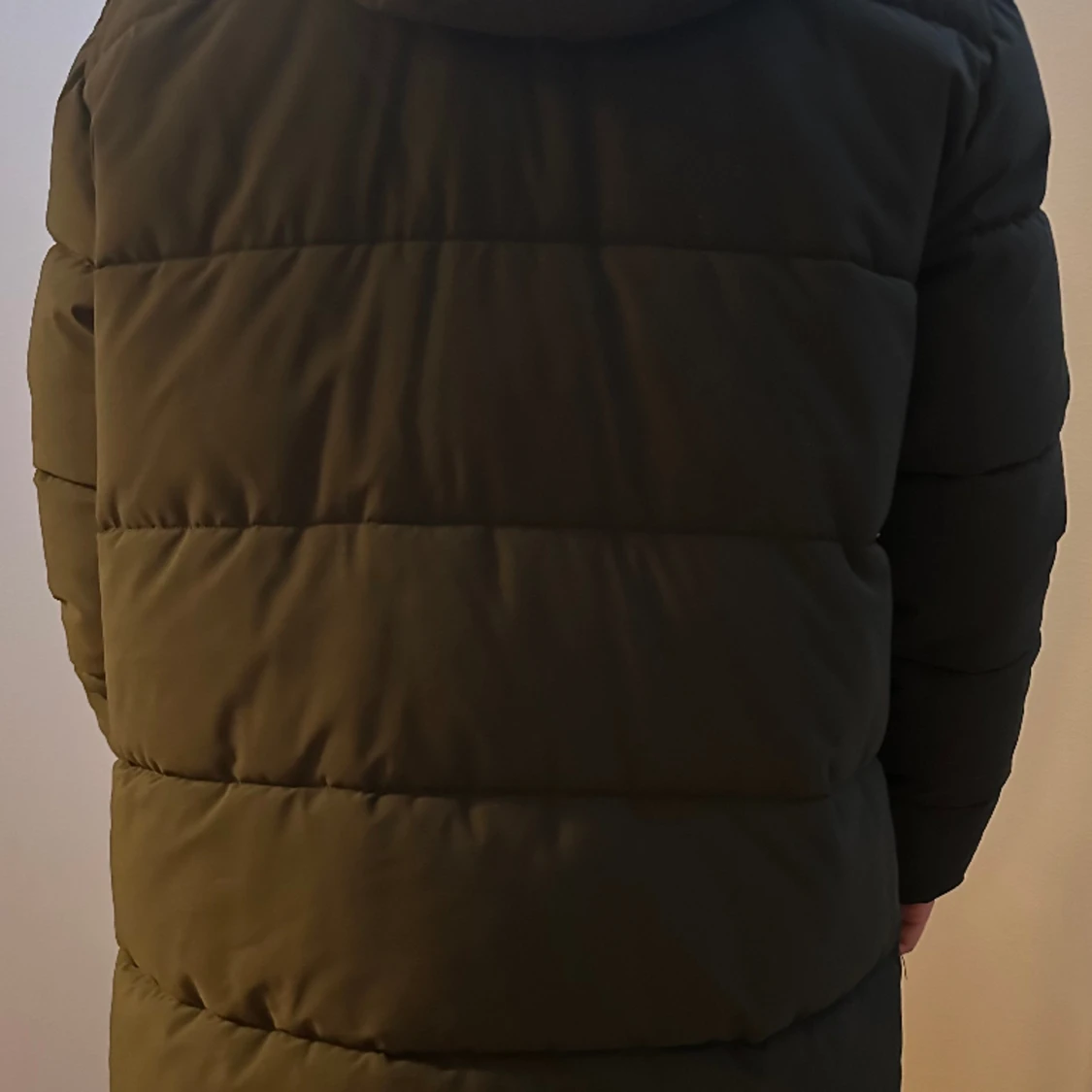 Long Puffer Jacket, Black, storlek L. - 90