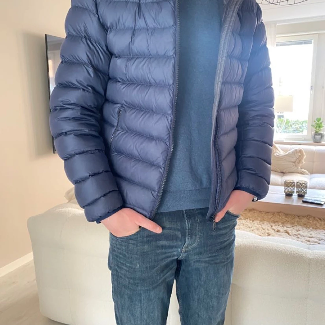 Blå colmar jacka - 90