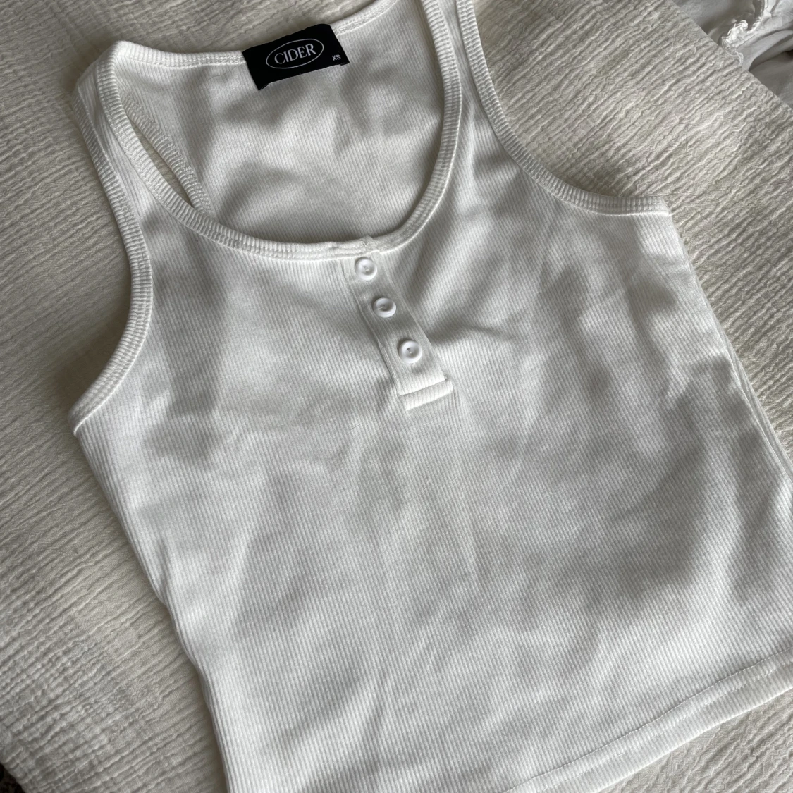 Vitt basic linne - 90