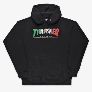 Trasher hoodie - En trasher hoodie i gott skick, enda skavanken är att snöret är skadat men går antingen att byta eller inte ha snöre alls.  Säljer då den ej kommer till användning!