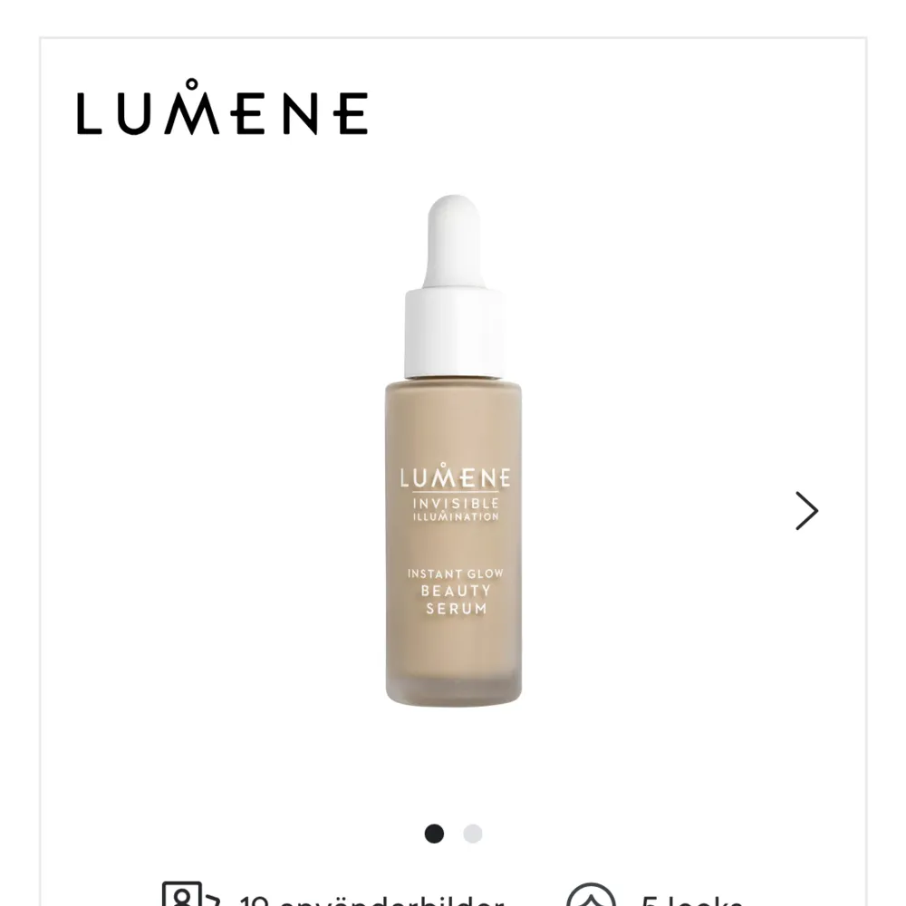 Säljer detta beauty serum instant Glow ifrån lumene❣️endast använt en gång! . Övrigt.