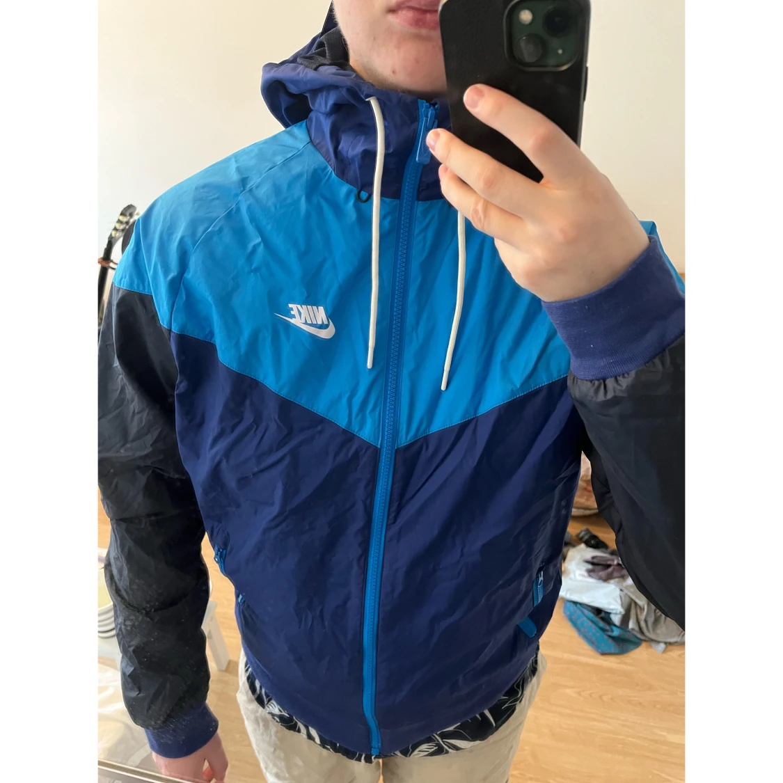 Nike windbreaker jacket lila blå vit svart 